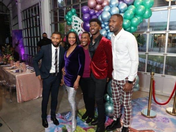 L to R Perrin Bostic TEAM GILEAD Shanell McGoy Jabari Bruton Barrett Lil Nas X Darwin Thompson