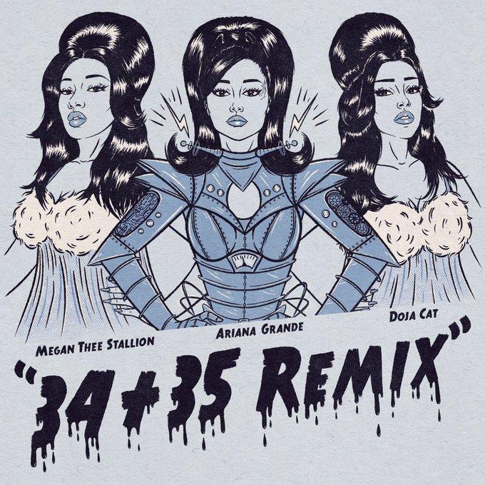 Ariana Grande Releases “34+35” Remix Featuring Meg Thee Stallion and Doja Cat