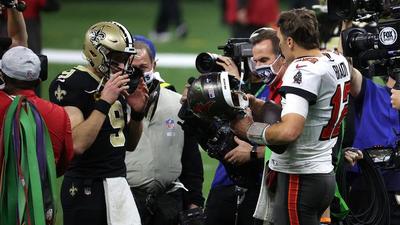 Tom Brady & Drew Brees Share Special Moment After Playoff Matchup
