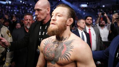 Conor McGregor Spotted Walking With Crutch After Poirier Loss