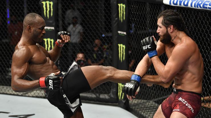 Kamaru Usman & Jorge Masvidal Face-Off Ahead Of UFC 261