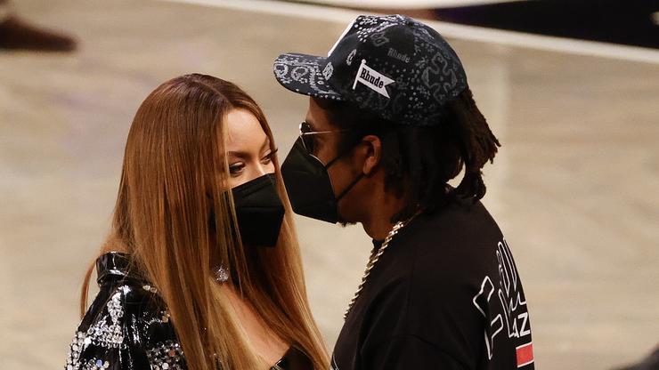 Travis Scott Links With Jay-Z & Beyoncé At Nets Game In Brooklyn