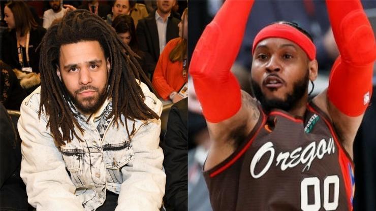 J. Cole Works Out With Carmelo Anthony: Watch