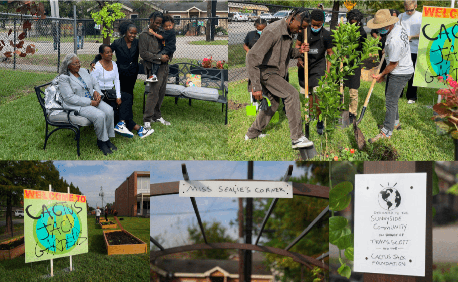 Travis Scott Dedicates Community Garden to His Grandmother Miss Sealie as Part of Astroworld Week