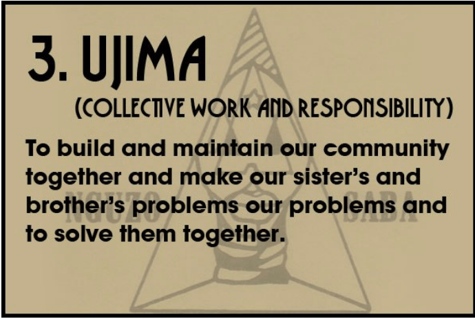 Happy Kwanzaa! Today’s Principle Of UJIMA (Collective Work And Responsibility)