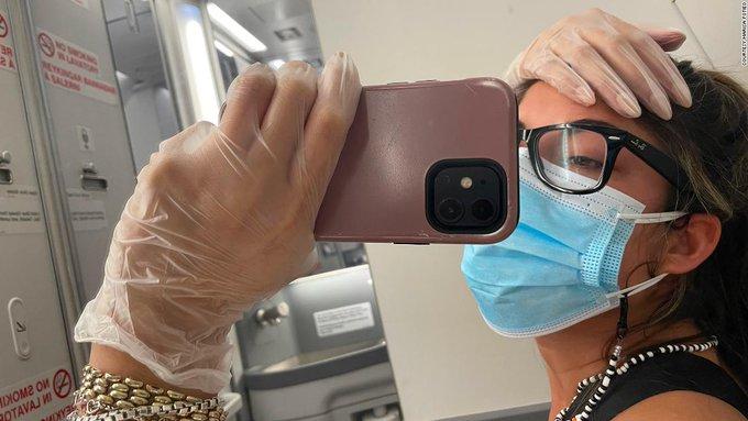 Woman Quarantines On Airplane Flight For Three Hours For COVID