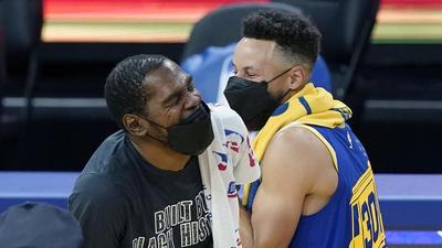 Kevin Durant Recalls Celebrating With Steph Curry After 3-Point Record