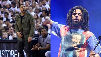 Drake Cheers On J. Cole While Courtside At Shooting Stars' CEBL Game