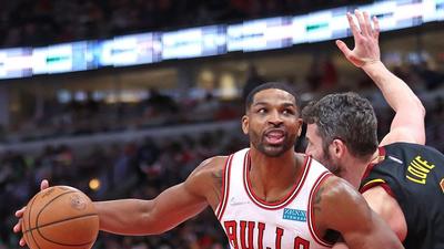 Tristan Thompson Lives It Up As Mystery Woman Dances On Him In Vegas