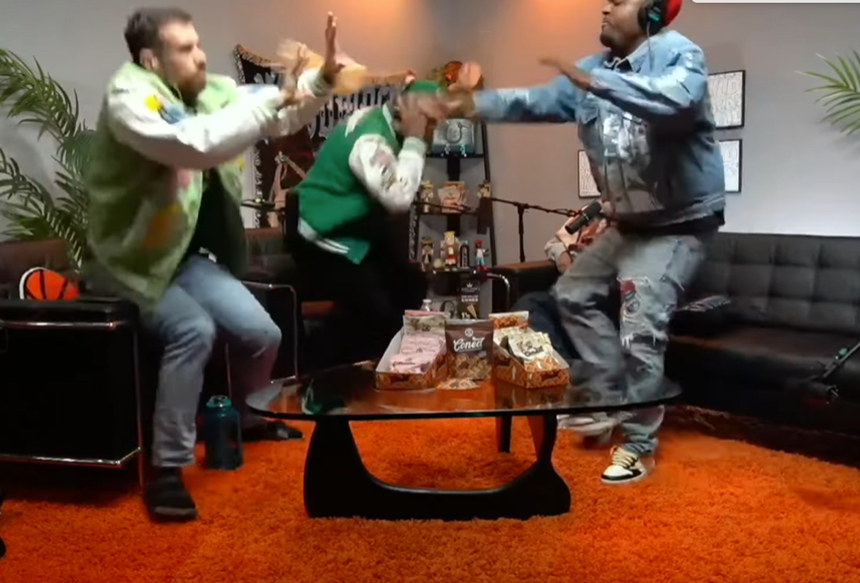 [WATCH] Lil House Phone Throws Drink At Adam22 During Argument On “No Jumper” Episode