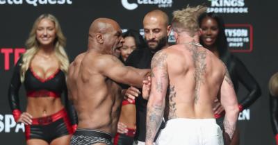 Mike Tyson Wallops Jake Paul During Weigh In For Boxing Match