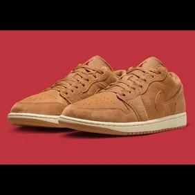 A Suede Switch-Up On The Air Jordan 1 Low “Flax”