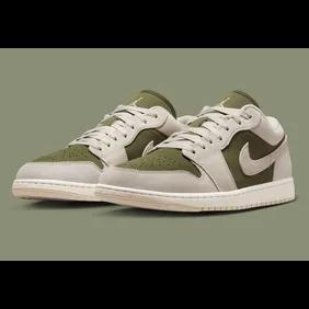 Earthy Tones Hit Air Jordan 1 Low In “Medium Olive”