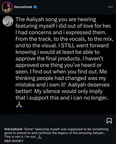 Aaliyah Earns Her First Adult R&B Airplay No. 1 With Posthumous Single, “Gone” Featuring Tank